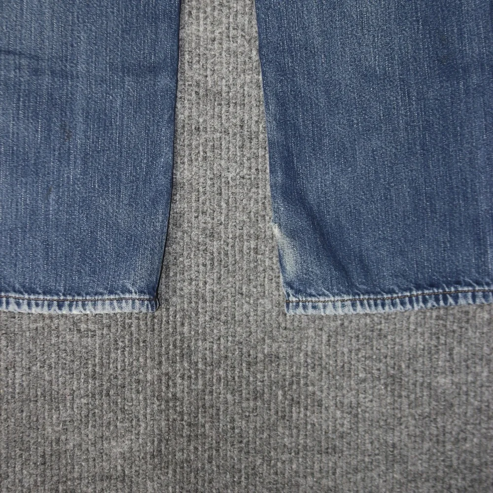 VTG LL Bean Flannel Lined Jeans Mens 32x32 Blue‎ Classic Fit 505661 Distressed